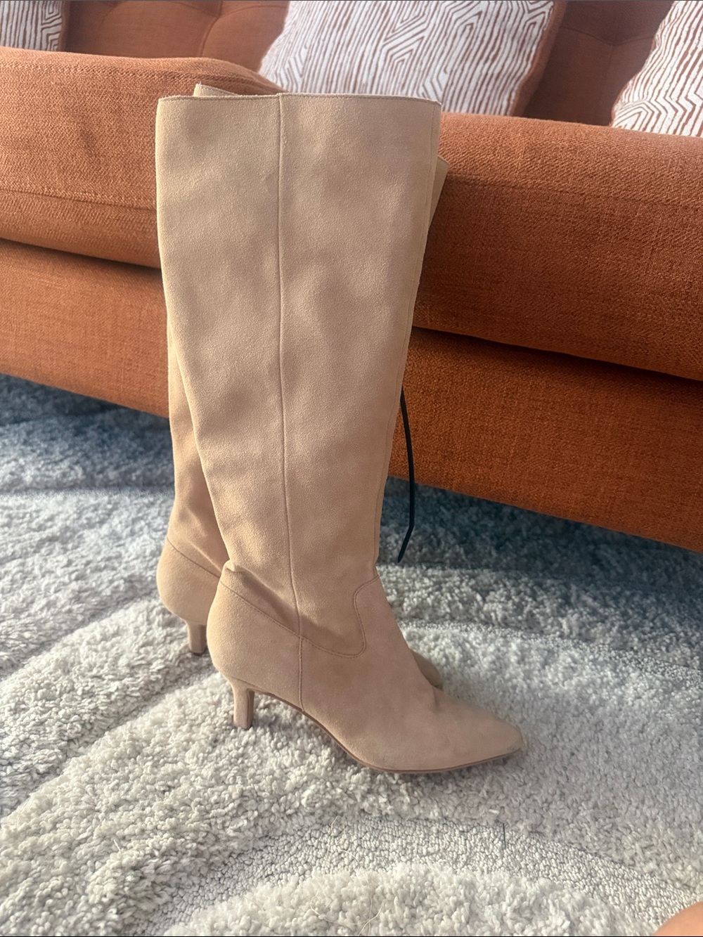 Dolce Vita Beige Suede Over-the-Knee Boots